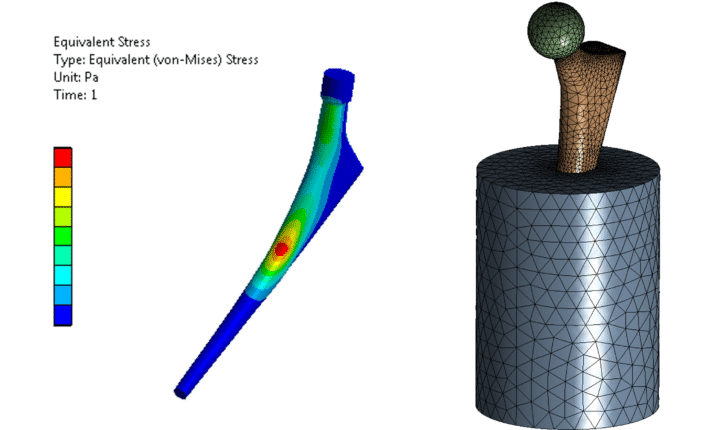 Femoral Stem FEM for ISO 7206-4 Certification