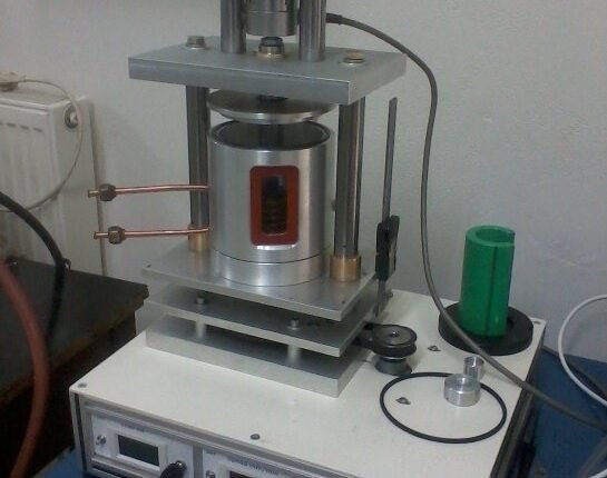 Induction-Heated Compression Testing Machine