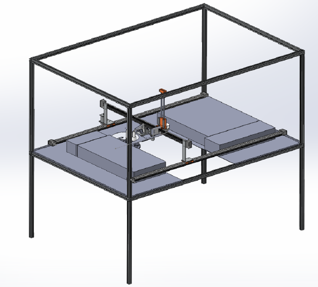 Beakers pick & place gantry — final system